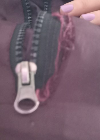 Bordo Fermuarlı kadın Yağmurluk ve Rüzgarlık - Görsel 4