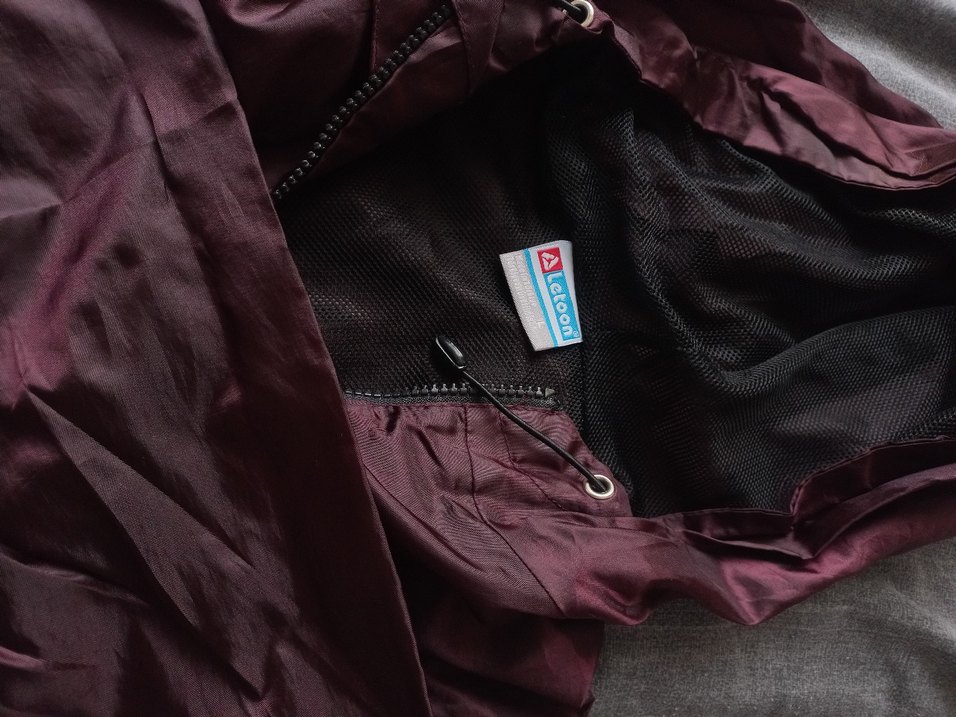 Bordo Fermuarlı kadın Yağmurluk ve Rüzgarlık - Görsel 2