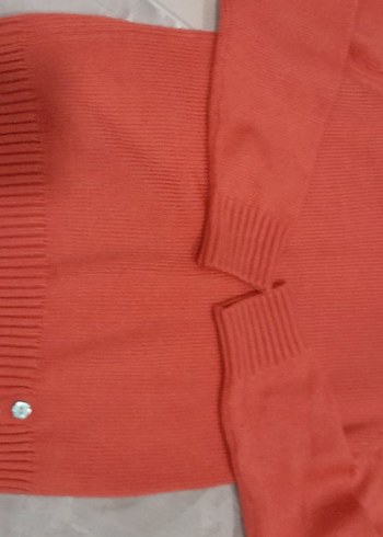 Kız Çocuk Pastel Kırmızı Triko Kazak - Görsel 3