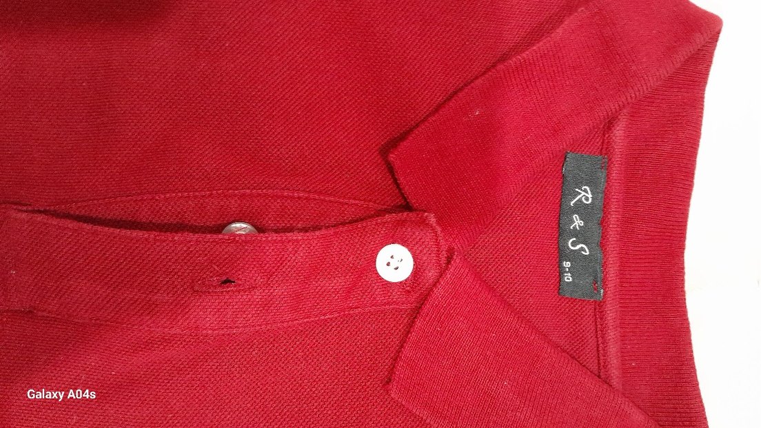 Düğmeli Kırmızı  Polo Tişört - Görsel 2