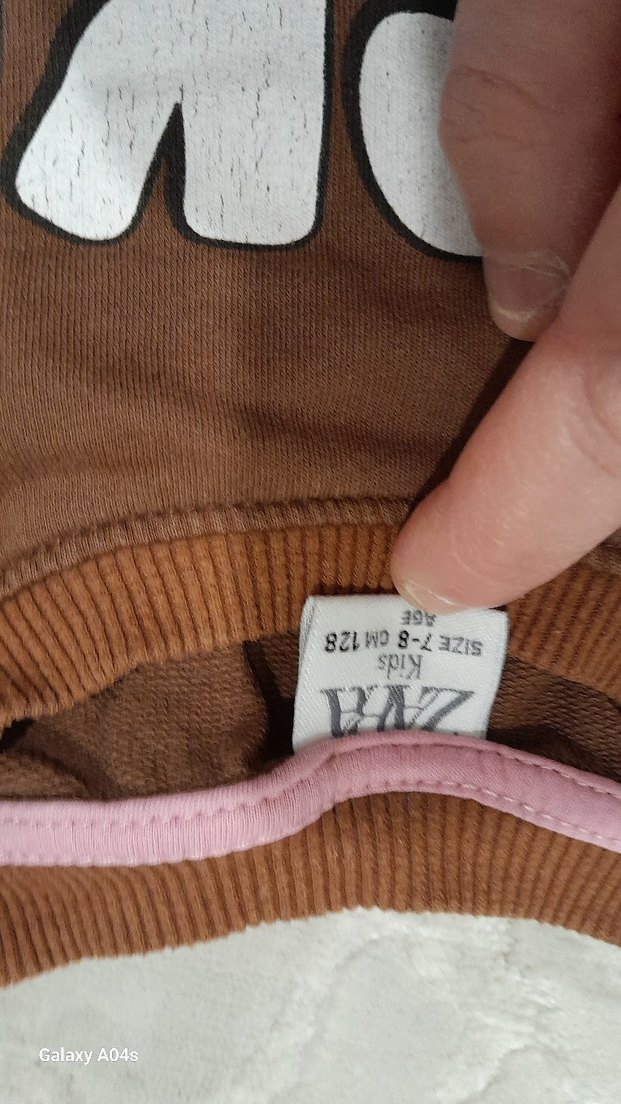 Kız Çocuk Kahverengi Baskılı Sweatshirt - Görsel 3