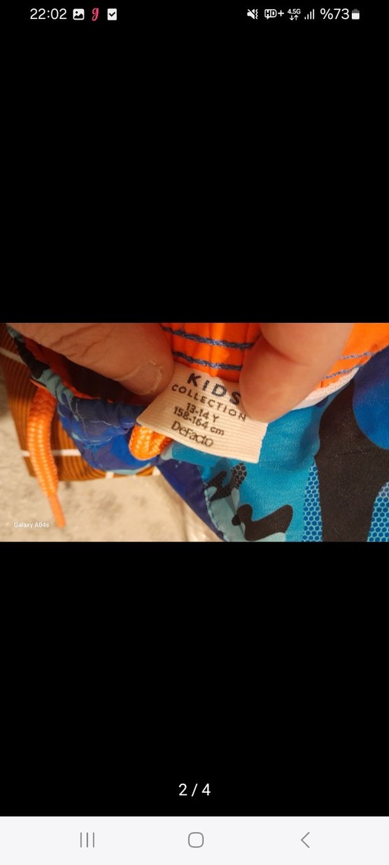 Erkek Çocuk Mavi Kamuflaj Desenli Şort - Görsel 2