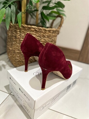 38 Beden bordo Renk Süet stiletto