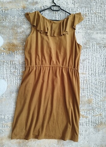 xl Beden camel Renk Taba Elbise