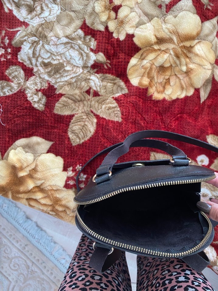 Klasik Siyah Deri Kadın Çanta - Görsel 3