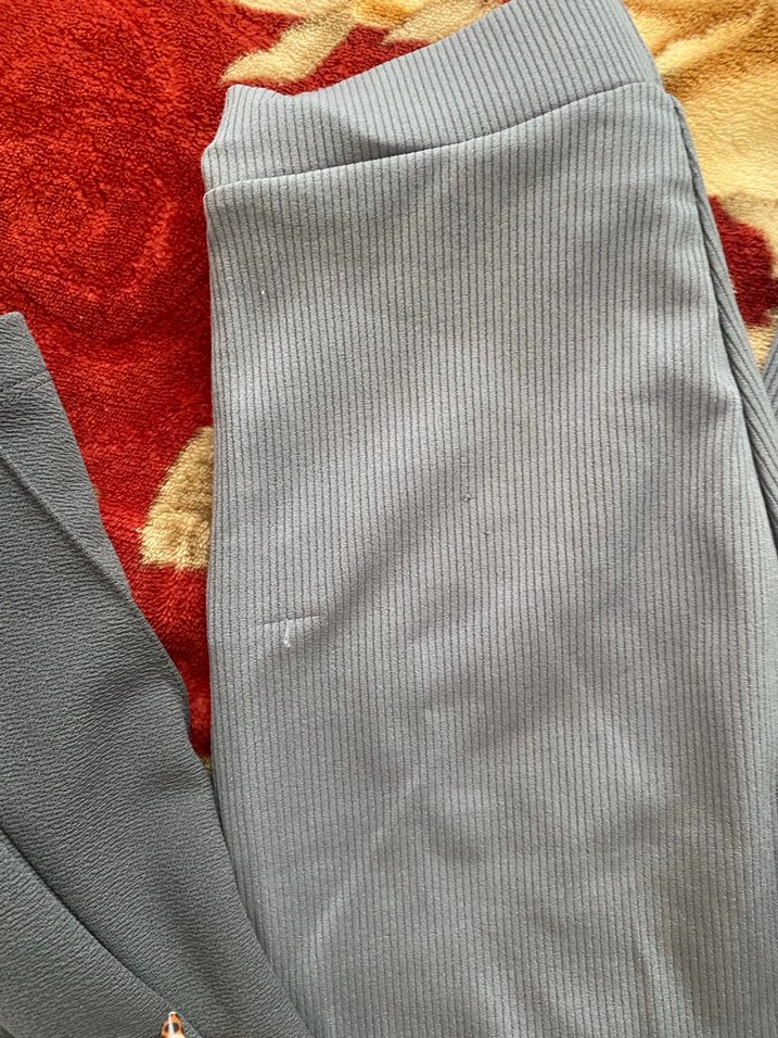 Gri Kadın Pilili Kumaş Pantolon - Görsel 3