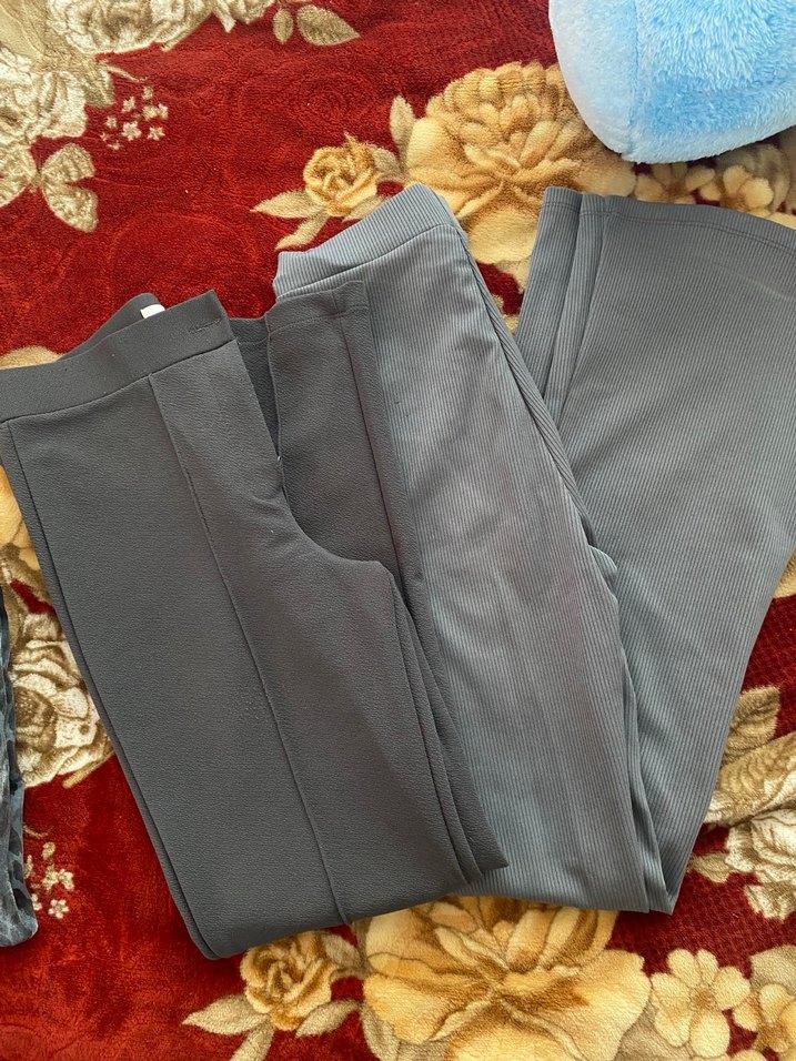 Gri Kadın Pilili Kumaş Pantolon - Görsel 2