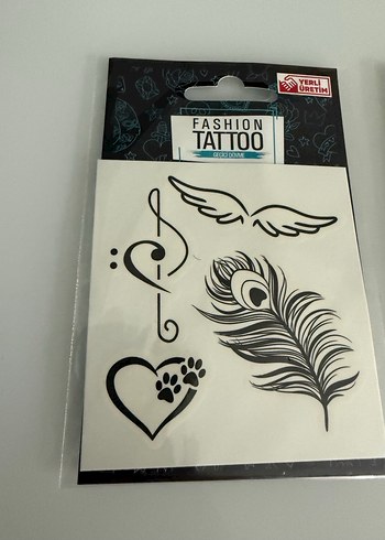 Baskılı Geçici Dövme Seti - Beyaz, Koyu Desenli - Görsel 2