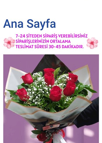 Koyu Kırmızı Gül Buketi