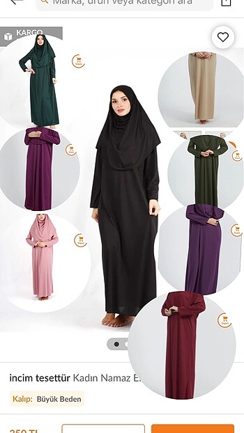 Likralı namaz elbisesi sıfır