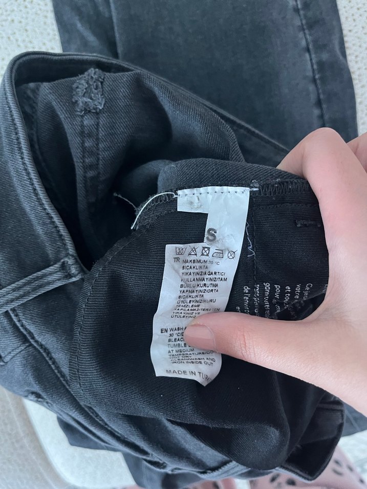 Gri Dar Kesim pantolon - Görsel 4