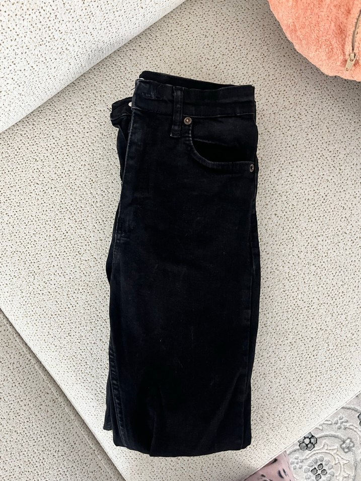 Siyah Kadın Denim Pantolon - Görsel 2