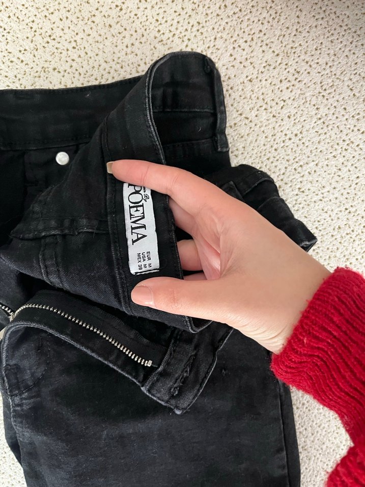 Siyah Kadın Denim Pantolon - Görsel 3