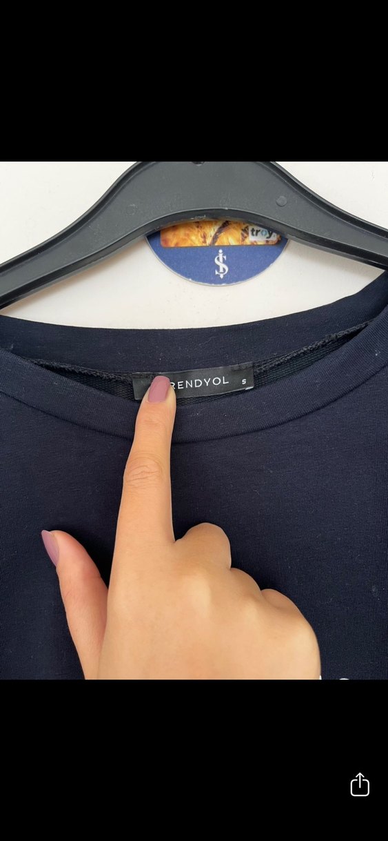 Kadın Siyah Baskılı Uzun Kollu Sweatshirt - Görsel 2