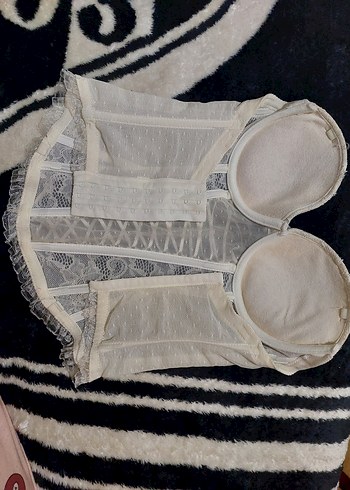 Nakışlı Beyaz Bohem Büstiyer Sütyen - Görsel 2