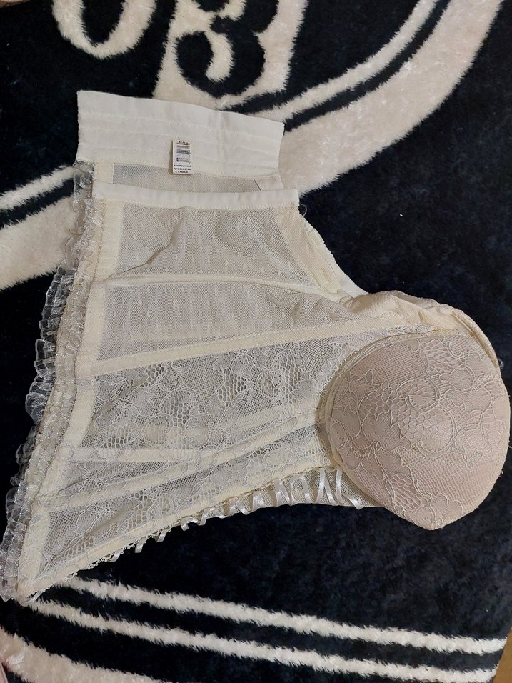 Nakışlı Beyaz Bohem Büstiyer Sütyen - Görsel 3