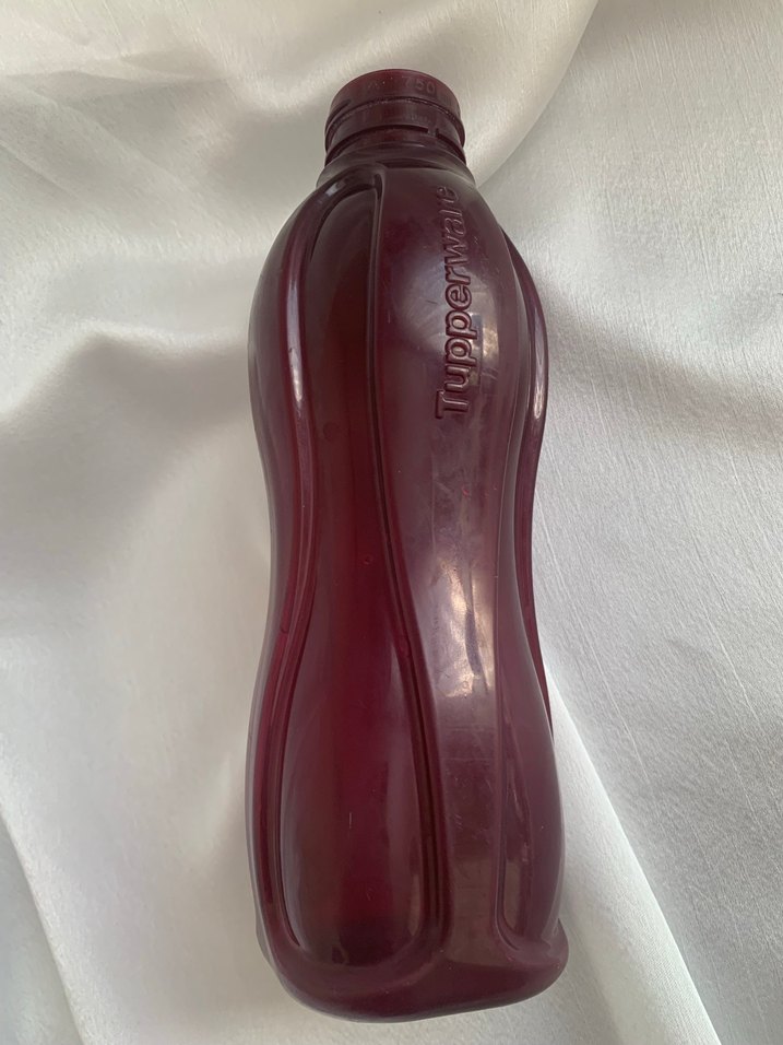 Tupperware 750 ml Bordo Eko şişe suluk matara - Görsel 2