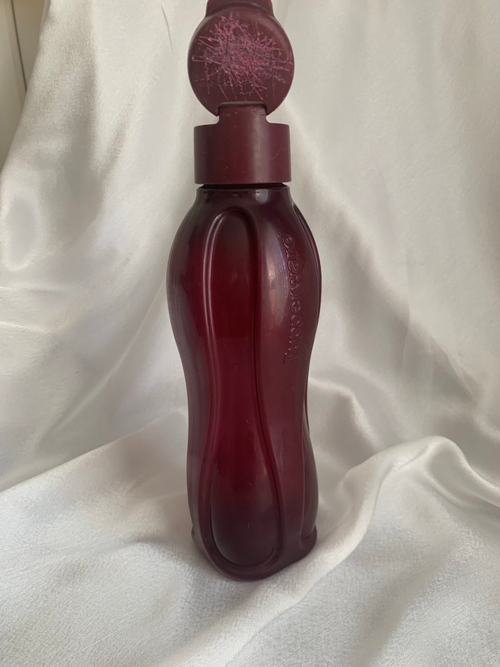 Tupperware 750 ml Bordo Eko şişe suluk matara - Görsel 3