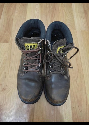 %100 orjinal Caterpillar Kahverengi Hakiki Deri Kadın Bot - Görsel 2