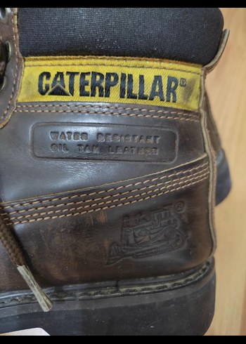 %100 orjinal Caterpillar Kahverengi Hakiki Deri Kadın Bot - Görsel 5