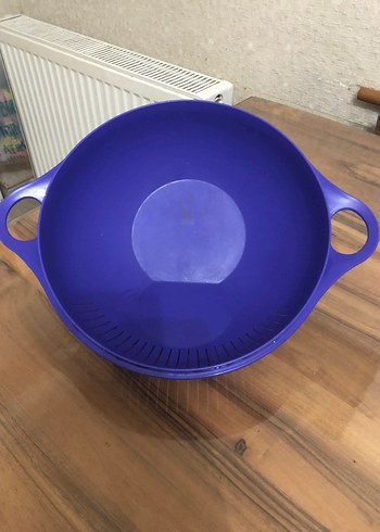 Parlak Mavi Plastik Süzgeç - Görsel 3