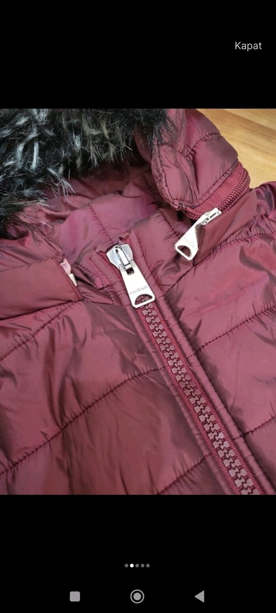 Moodbasic Bordo Uzun Kadın Kışlık Mont Kürklü Kapüşonlu - Görsel 2