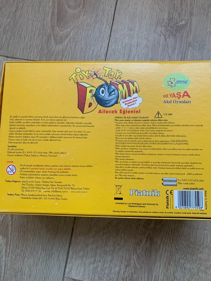 Orjinal Piatnik Tik Tak Bom Kutu oyunu - Görsel 5
