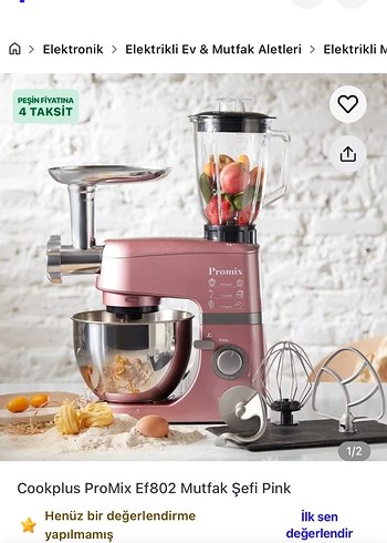 Pastel Pembe Promix Mutfak Robotu - Görsel 8