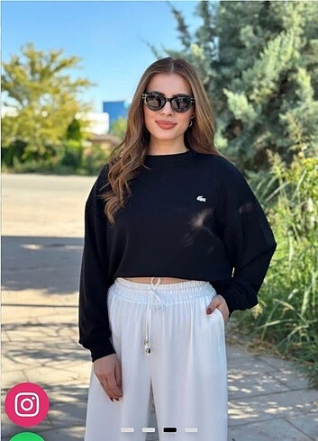 Lacoste siyah oysho kumaş sweatshirt