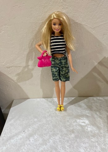 Çizgili Üst ve Kamuflaj Şortlu Bebek - Görsel 5