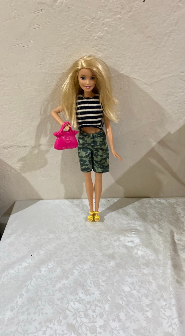 Çizgili Üst ve Kamuflaj Şortlu Bebek - Görsel 2