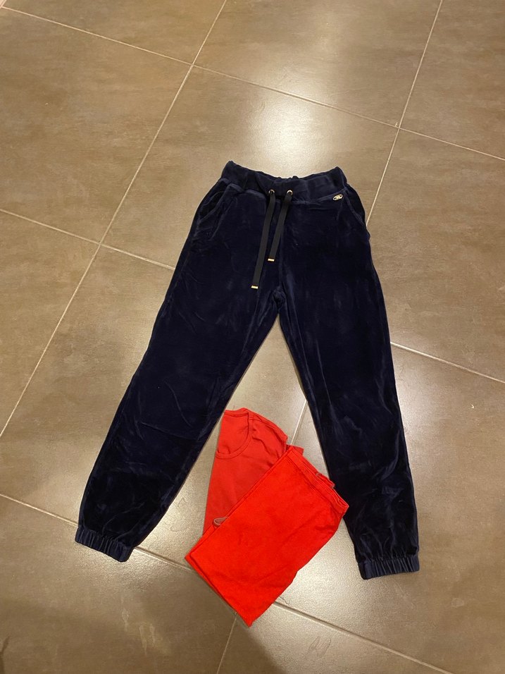 Kızlar için Rahat Kesim Koyu Kırmızı Eşofman Altı  m beden - Görsel 2