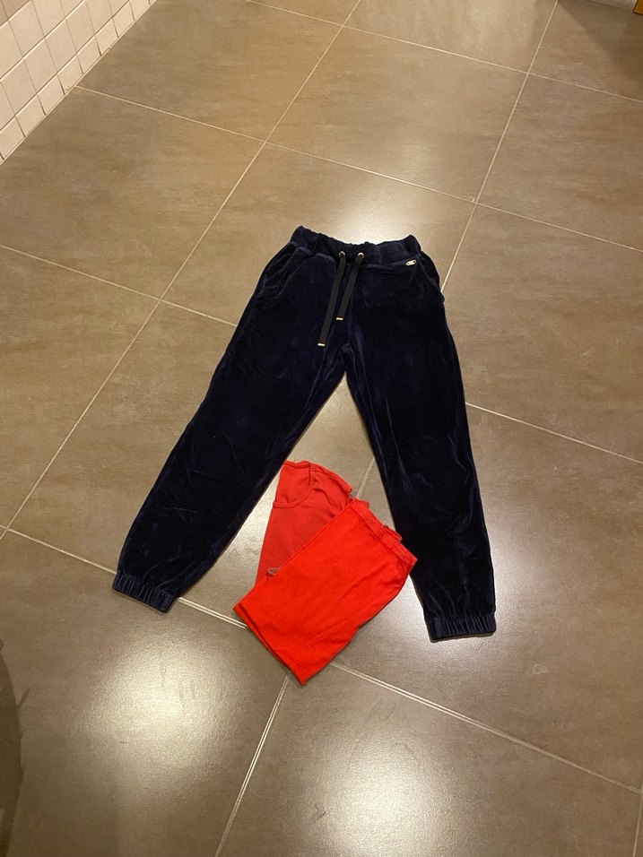 Kızlar için Rahat Kesim Koyu Kırmızı Eşofman Altı  m beden - Görsel 3