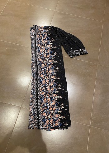 Kadın Çok Renkli Bohem Desenli Uzun Kimono - Görsel 2