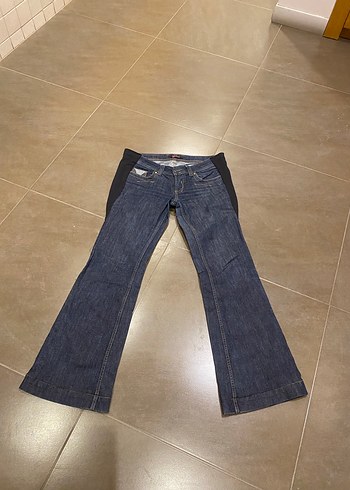 Kadın Koyu Mavi Midi Kot Pantolon - Görsel 2