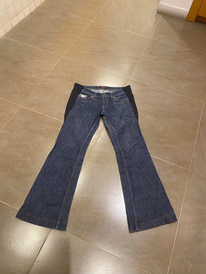 Kadın Koyu Mavi Midi Kot Pantolon - Görsel 2