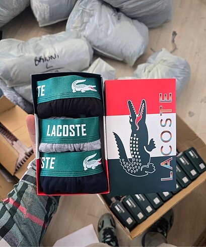 Lacoste 3lü Erkek Boxer