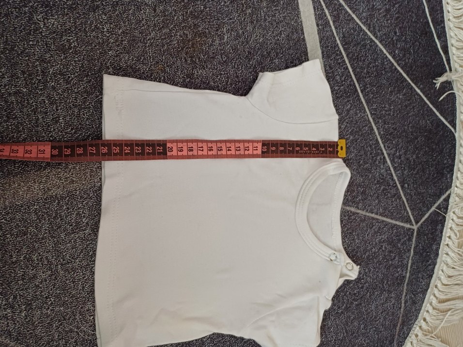 Beyaz Kısa Kollu Bebek Atlet - Görsel 4