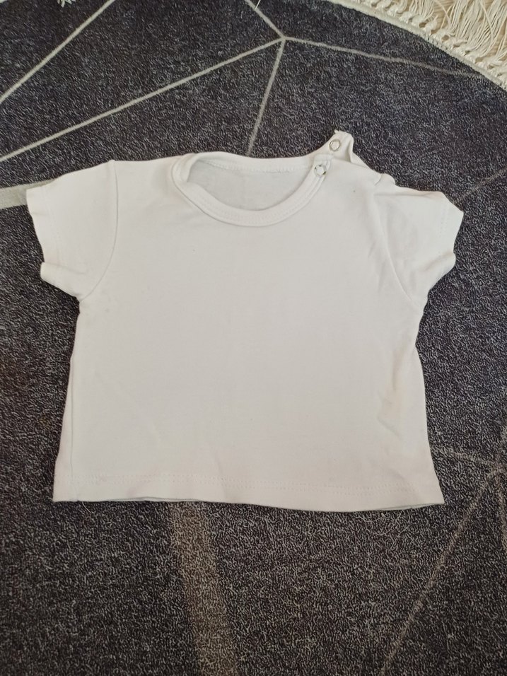 Beyaz Kısa Kollu Bebek Atlet - Görsel 2