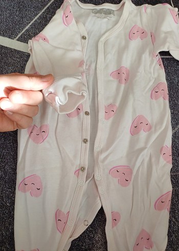 Pembe Düğmeli Bebek Kız Tulum - Görsel 4