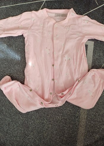 Düğmeli Pembe Bebek Kız Tulum - Görsel 5