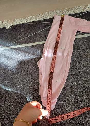 Düğmeli Pembe Bebek Kız Tulum - Görsel 8