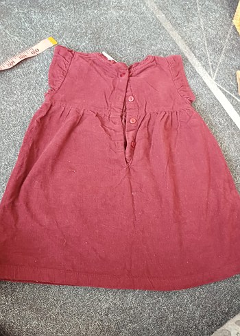 Bordo Nakışlı Bohem Kız Çocuk Elbise - Görsel 6