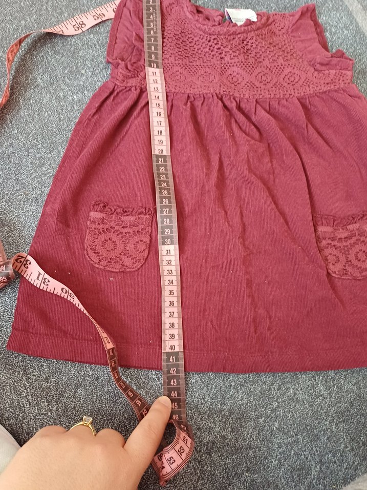 Bordo Nakışlı Bohem Kız Çocuk Elbise - Görsel 3