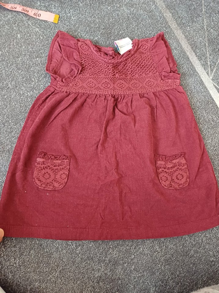 Bordo Nakışlı Bohem Kız Çocuk Elbise - Görsel 5