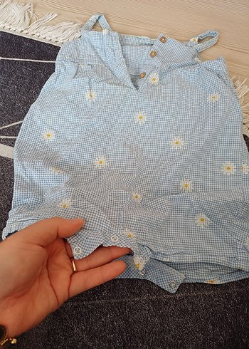 Yeşil Çiçekli Kısa Kollu Kız Tişörtü - Görsel 3