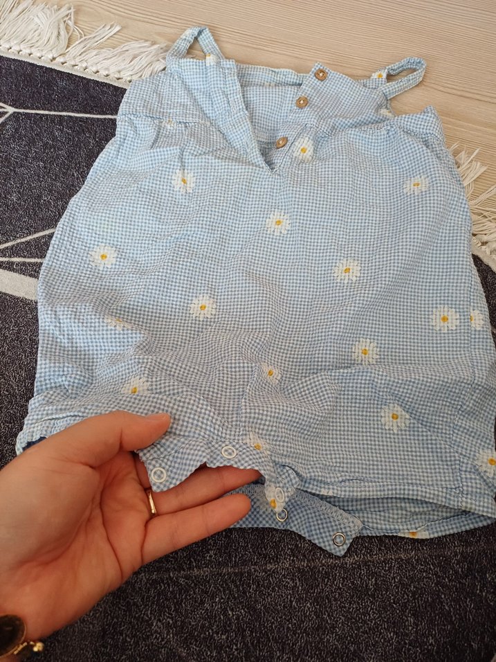 Yeşil Çiçekli Kısa Kollu Kız Tişörtü - Görsel 3