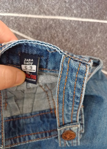 Kız Çocuk Kot Elbise Askılı Bol Kesim - Görsel 5