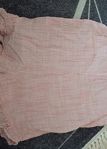 Kız Çocuk Pembe Keten Fırfırlı Tulum - Görsel 6