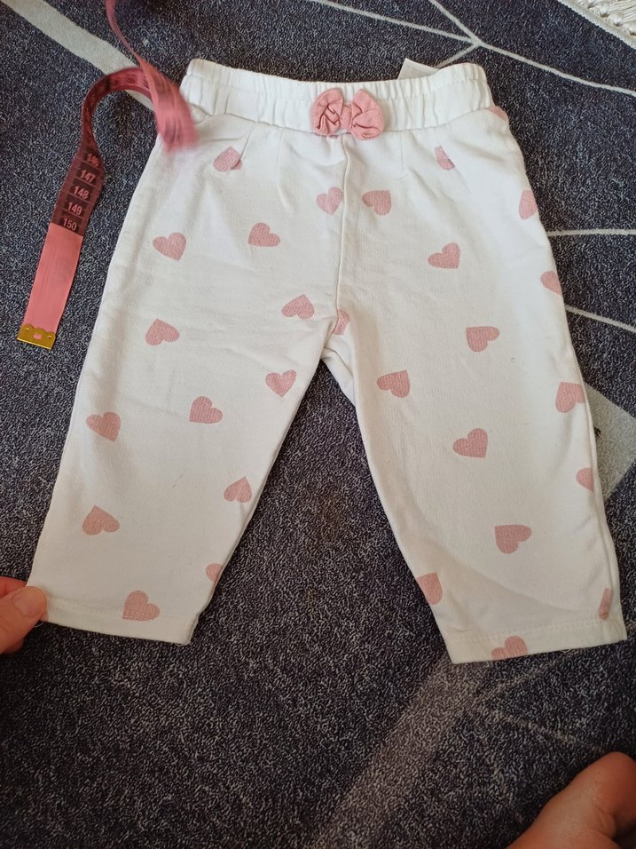 Kız Çocuk Beyaz Pamuklu Düğmeli Tayt - Görsel 2